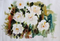 Shaima umer, 14 x 21 Inch, Water Color on Paper, Floral Painting, AC-SHA-020